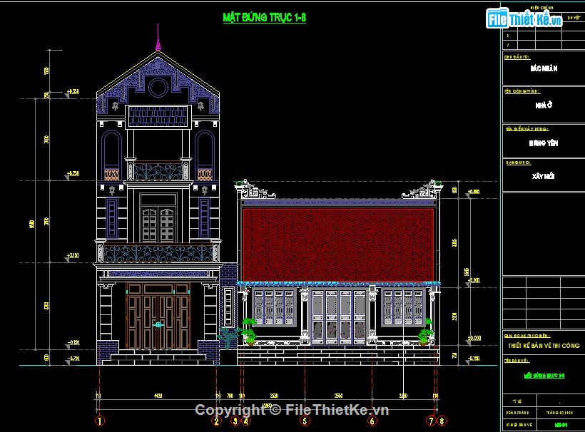 bản vẽ nhà thờ 3 gian,Nhà thờ 3 gian đẹp,Nhà thờ liền kề nhà ở,Bản vẽ nhà 3 tầng,File sketchup nhà thờ