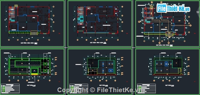 File Cad Văn Phòng Làm Việc 2 Tầng 15X25M . Full Kiến Trúc, Điện Nước