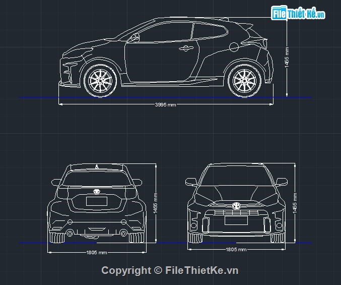 Toyota Yaris,bản vẽ tuyến hình xe ô tô,tuyến hình xe ô tô