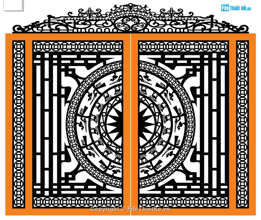 cổng cnc 2 cánh,mẫu cnc cổng 2 cánh,file cắt cnc cổng 2 cánh,autocad cổng 2 cánh