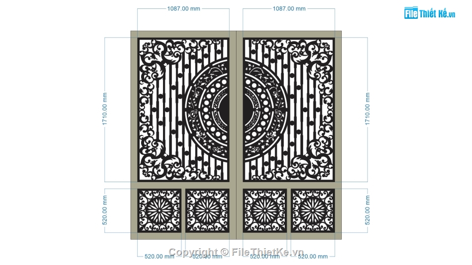 file cổng cnc 2 cánh,mẫu cổng cnc 2 cánh,cổng cắt cnc 2 cánh