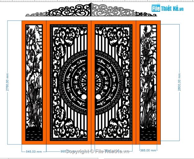 cổng cắt trống đồng cnc,File cắt cổng cnc,mẫu cổng cnc,file cnc cổng