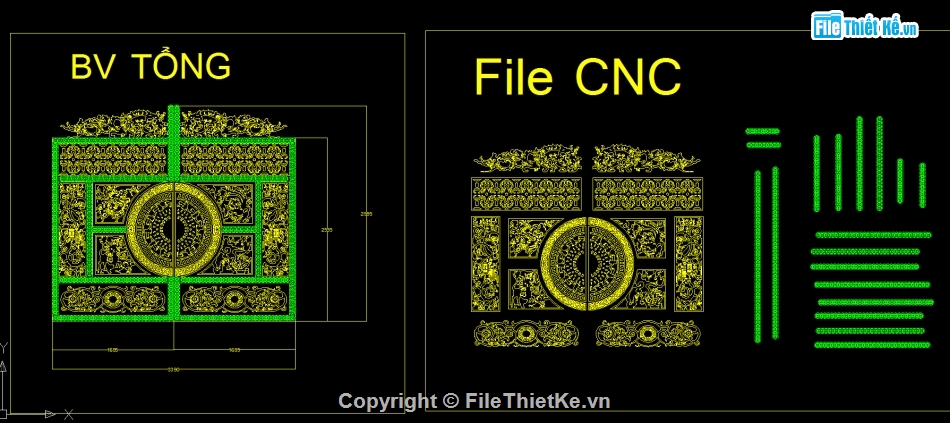 Cửa Tứ Linh,Long Lân Quy Phụng,file cắt cnc cửa cổng,File CNC cửa đẹp,cửa đẹp 2 cánh,cửa 2 cánh CNC