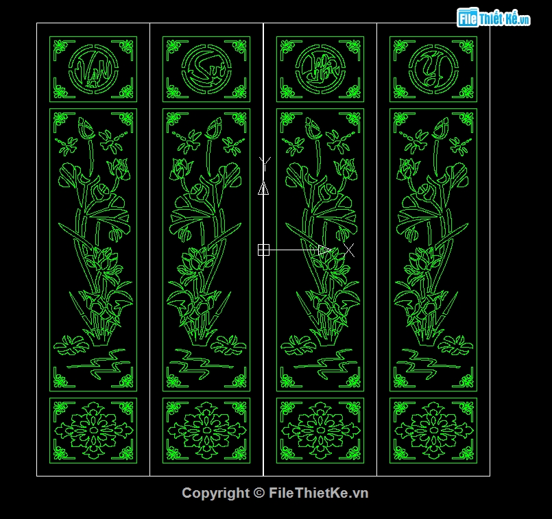 Cửa CNC Vạn Sự Như Ý,CNC bộ cửa 4 cánh hoa văn,Cổng CNC 4 cánh,Hoa văn Cổng CNC,mẫu hoa sen cnc,hoa văn cửa CNC