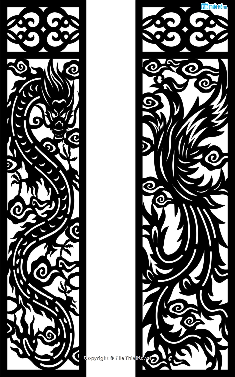 mẫu cắt cnc,rồng phượng,cnc cắt rồng