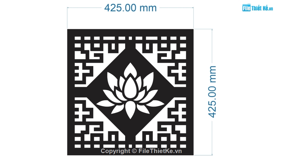 hoa sen vuông,mẫu cnc hoa sen,file cnc hoa sen