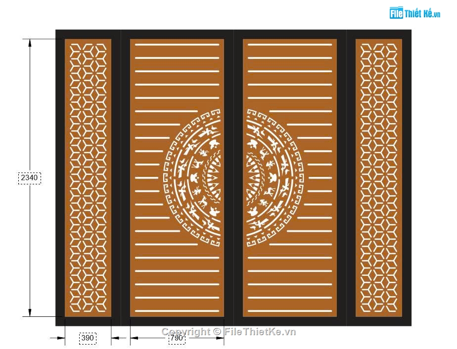 mẫu cổng,mẫu cổng 4 cánh,cổng trống đồng
