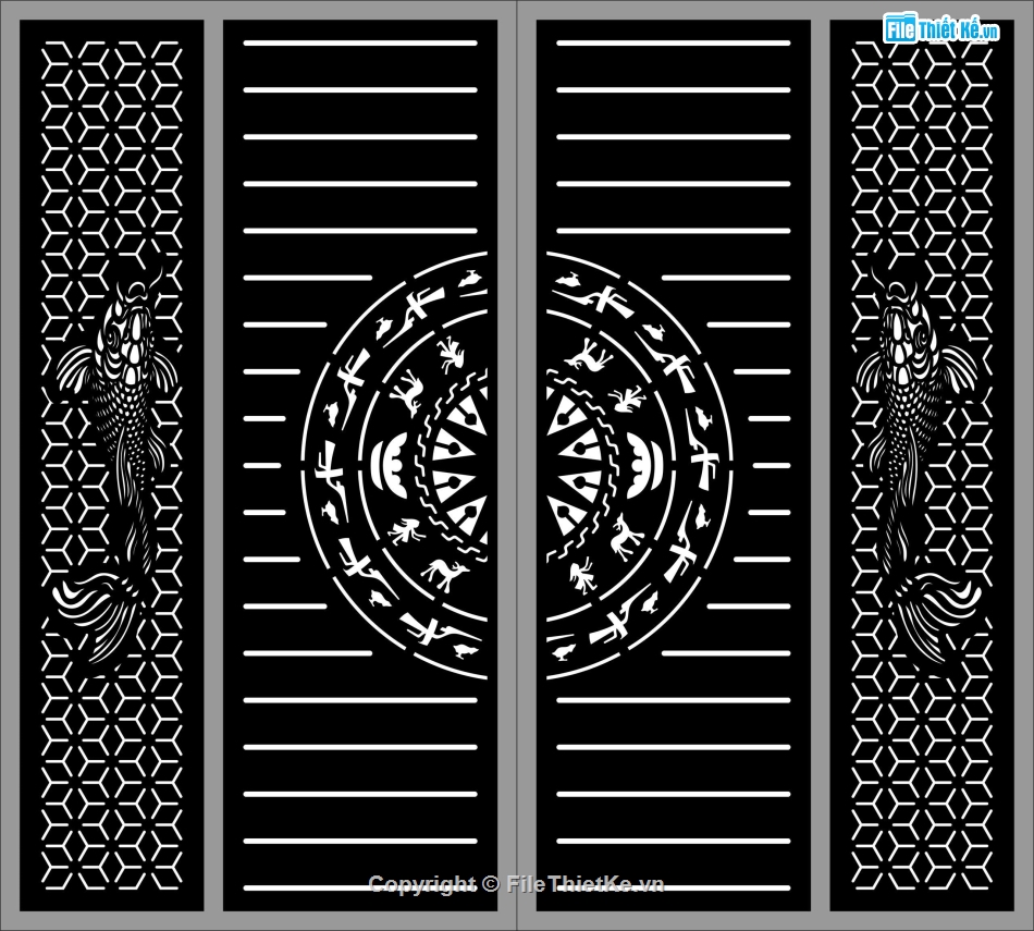 cổng cắt cnc,cá chép cnc,File cắt cổng cnc