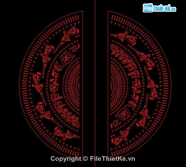 cổng cắt cnc,File cắt cổng cnc,trống đồng dxf