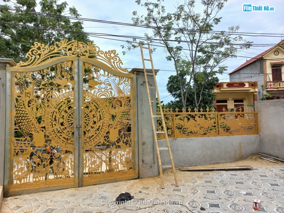 cổng cnc 2 cánh,file cnc cổng 2 cánh,mẫu cổng 2 cánh cá chép,cổng cá chép