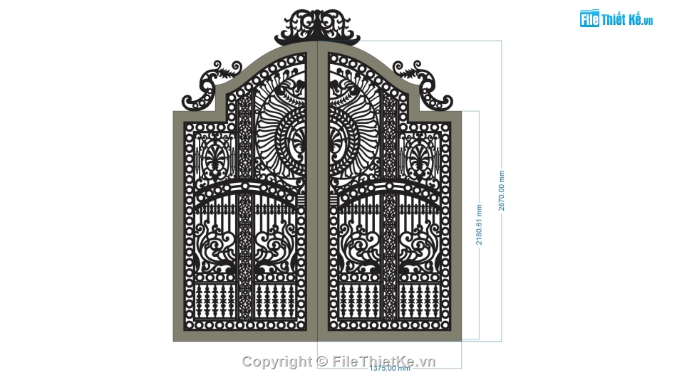 cổng 2 cánh biệt thự,cổng cnc 2 cánh,mẫu cnc cổng 2 cánh