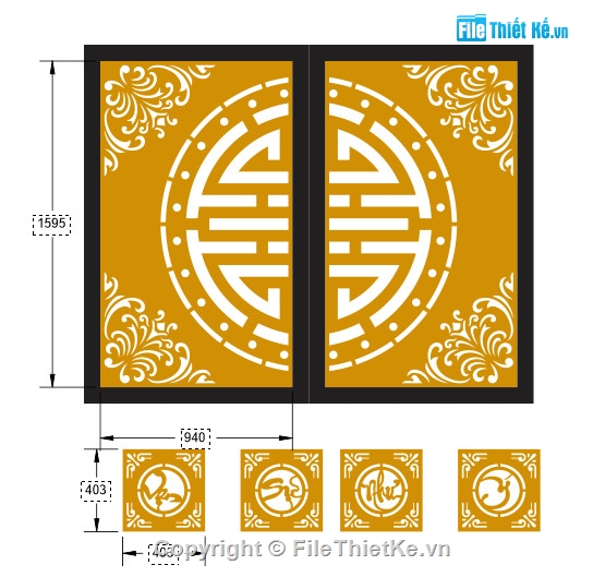 mẫu cổng 2 cánh,file cnc cổng 2 cánh,mẫu cổng chữ thọ cnc