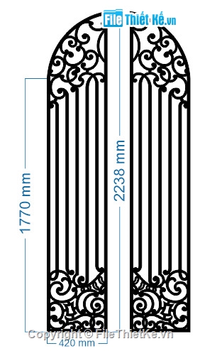 File cổng 2 cánh cnc,cnc cổng 2 cánh,mẫu cổng 2 cánh,autocad cổng 2 cánh