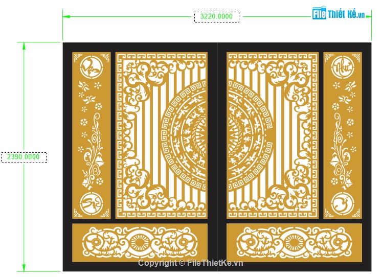 cổng cnc 2 cánh,file cnc cổng 2 cánh,cắt cnc cổng 2 cánh,mẫu cổng cnc 2 cánh