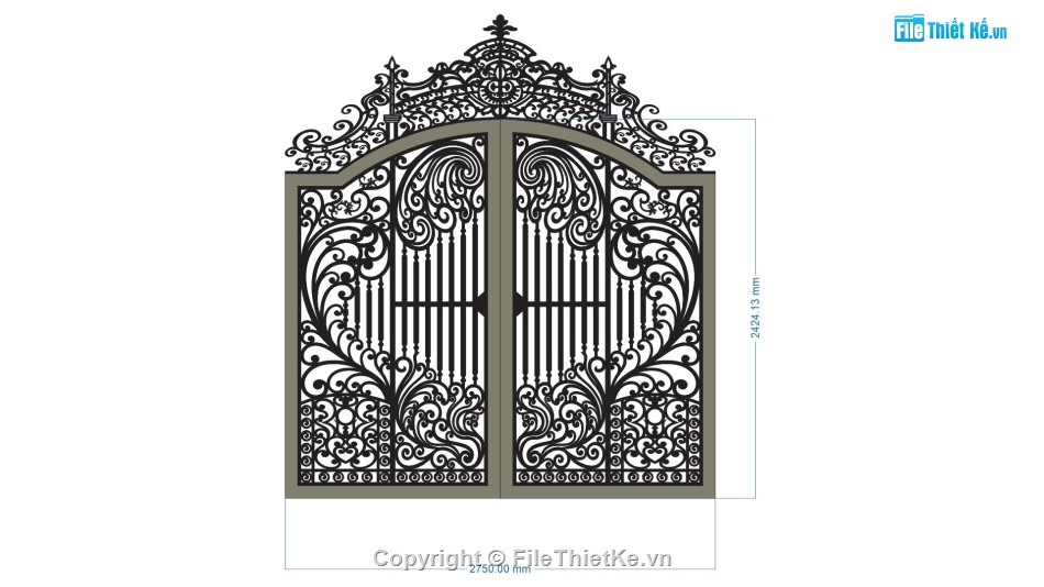 file cổng 2 cánh cnc,cnc cổng 2 cánh,mẫu cổng 2 cánh