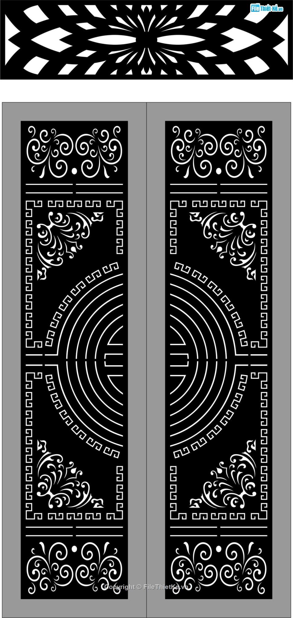 File cổng 2 cánh cnc,cn cổng 2 cánh,cổng trống