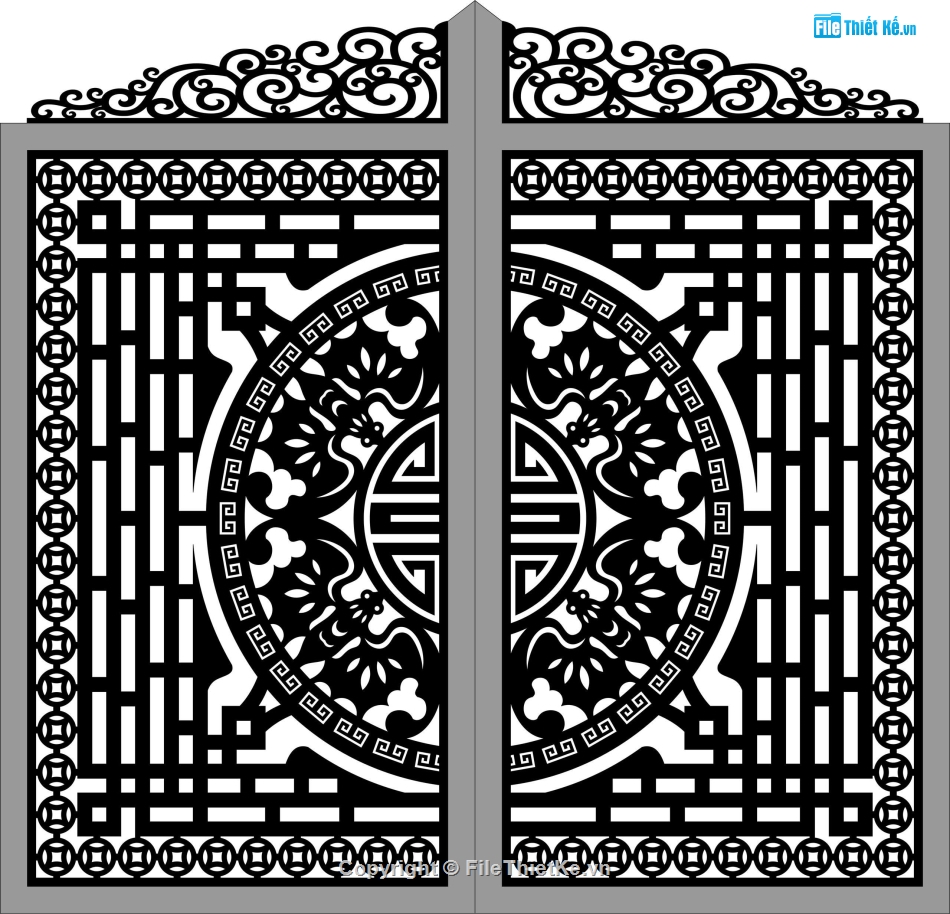 File cổng 2 cánh cnc,cn cổng 2 cánh,cổng dơi