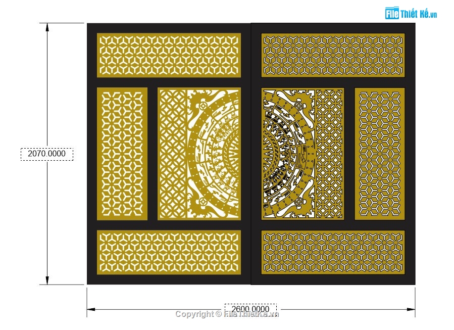 cổng trống đồng cnc,File cổng 2 cánh cnc,cổng 2 cánh cnc,file cnc cổng 2 cánh