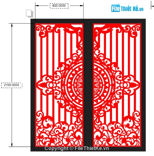 cổng cnc 2 cánh,file cnc cổng 2 cánh,cổng đẹp trống đồng,mẫu cnc cổng 2 cánh