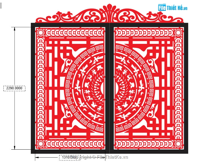 file cnc cổng 2 cánh,mẫu cổng 2 cánh,cnc cổng 2 cánh,cổng cắt cnc 2 cánh