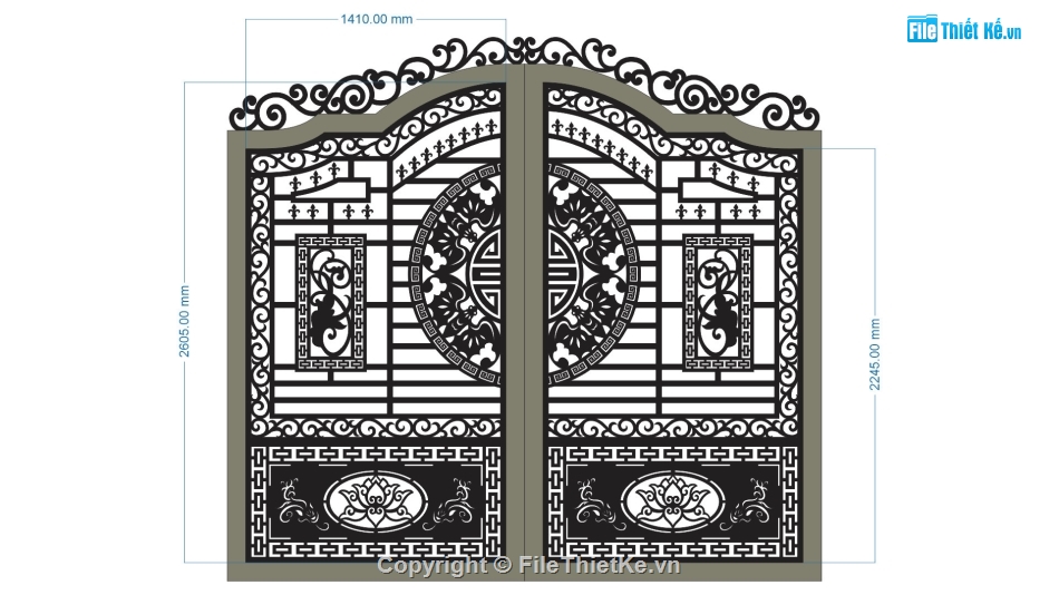 cổng cnc 2 cánh,file cnc cổng 2 cánh,mẫu cổng 2 cánh cnc,cnc cổng 2 cánh