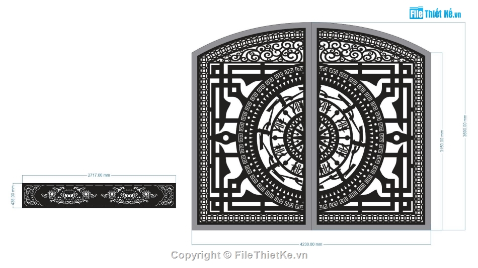 vách cnc,File cổng 2 cánh cnc,vách cổng cnc