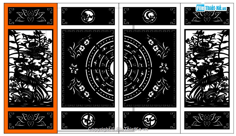 cổng cnc 2 cánh,mẫu cnc cổng 2 cánh,file cnc cổng 2 cánh