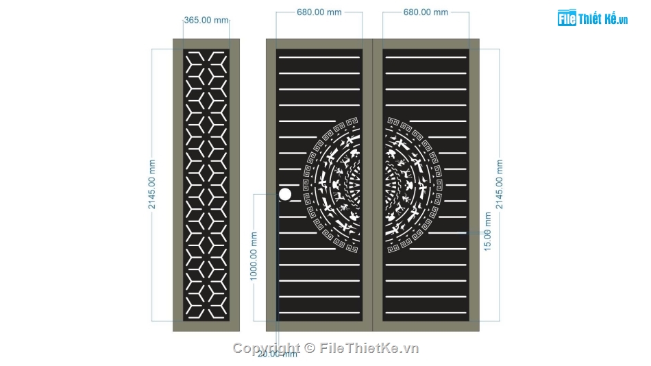 cổng trống đồng cnc,cổng bông tuyết cnc,file cổng dxf đẹp