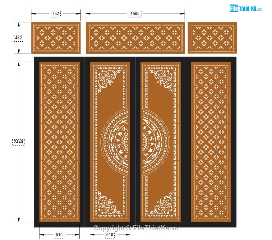 cổng 4 cánh cnc,File cổng 4 cánh,cổng hoa cnc,ô thoáng
