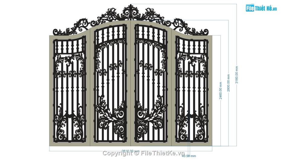 cổng 4 cánh cnc,cnc họa tiết cổng,File cổng 4 cánh,File cnc cổng 4 cánh