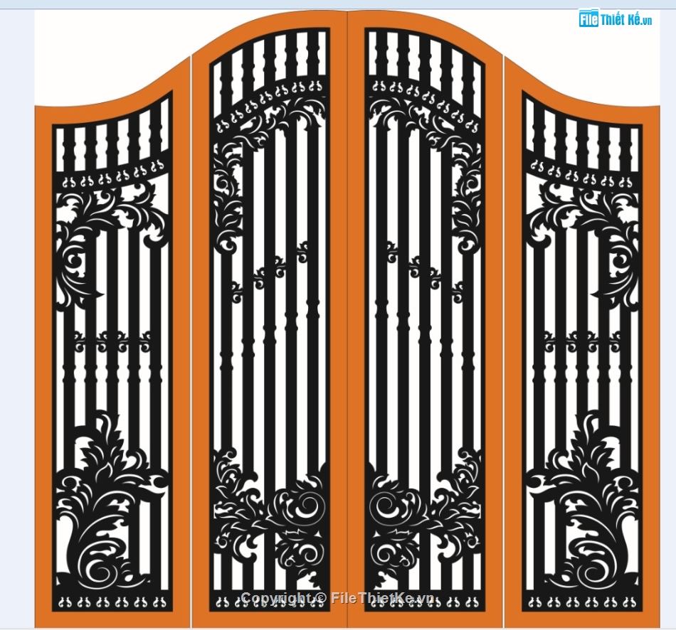 file cnc cổng 4 cánh,cắt cnc cổng 4 cánh,mẫu cổng 4 cánh cnc,autocad cổng cnc 4 cánh