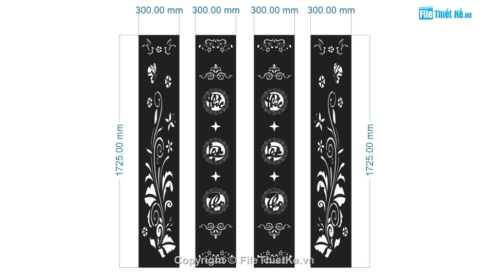 cổng 4 cánh cnc,File cổng 4 cánh,cnc 4 cánh,File cnc cổng 4 cánh,phúc lộc thọ