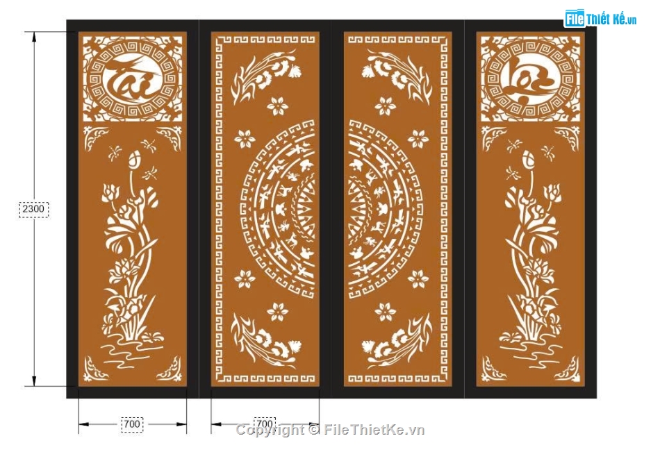 cổng 4 cánh cnc,File cổng 4 cánh,File cnc cổng 4 cánh,cnc cổng tài lộc