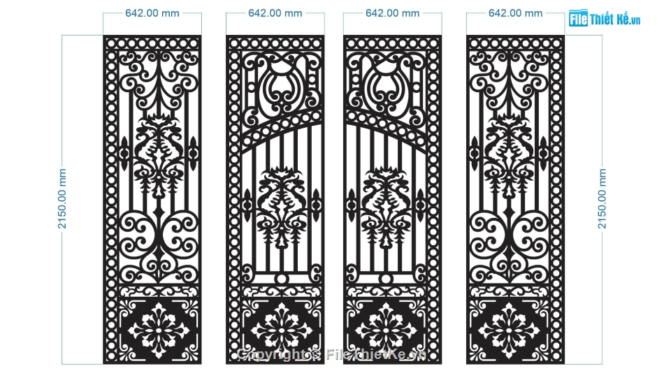 cổng 4 cánh cnc,file cnc cổng 4 cánh,mẫu cnc cổng 4 cánh