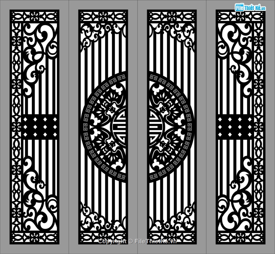 cổng 4 cánh cnc,File cổng 4 cánh,cnc 4 cánh