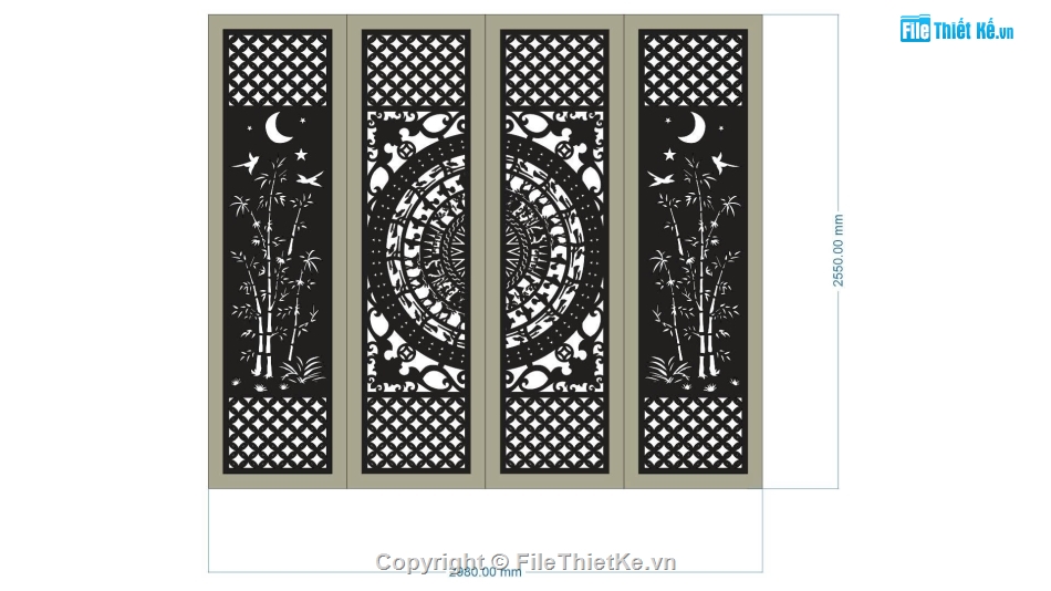 cánh cổng đẹp,cổng cnc đẹp,file cnc cổng 4 cánh