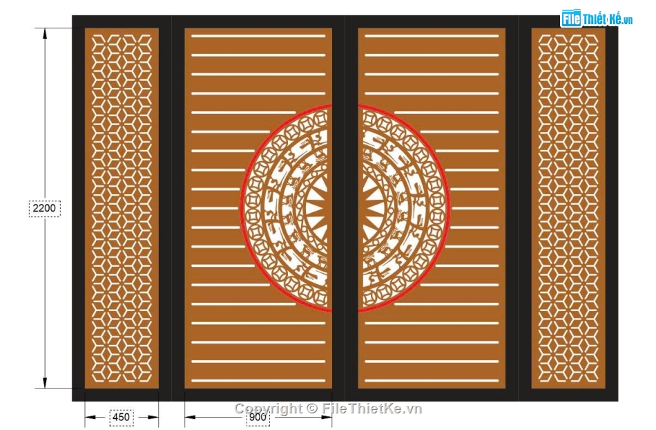 cổng 4 cánh cnc,cổng trống đồng cnc,File cổng 4 cánh