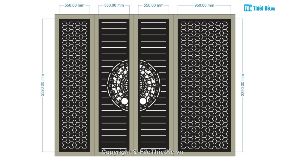 cổng 4 cánh cnc,cổng trống đồng cnc,File cổng 4 cánh