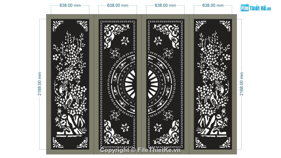 cổng 4 cánh cnc,cổng trống đồng cnc,File cổng 4 cánh