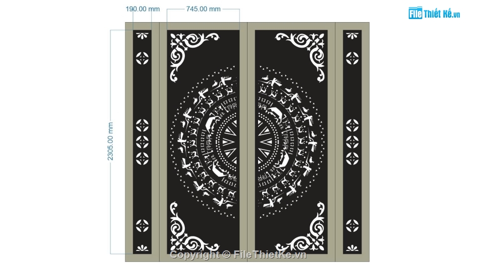 cổng 4 cánh cnc,File cổng 4 cánh,cổng mới nhất