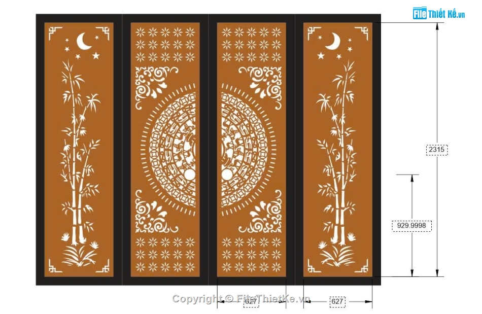 cổng 4 cánh cnc,cổng trống đồng cnc,cổng trúc