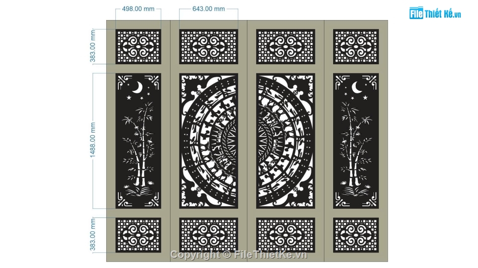 cổng 4 cánh cnc,cổng trống đồng cnc,File cổng 4 cánh