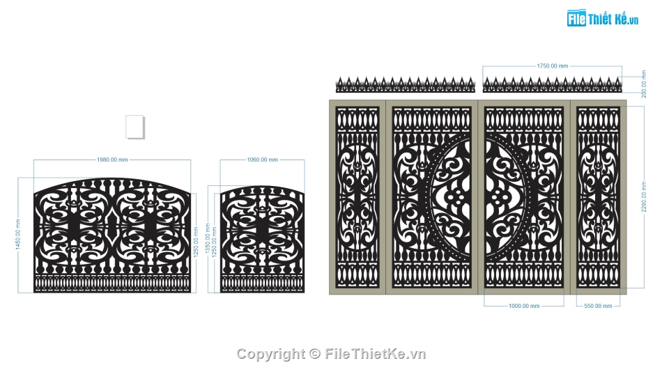 hàng rào đẹp,mẫu cnc hàng rào,cnc hàng rào,cổng 4 cánh,file cnc cổng 2 cánh