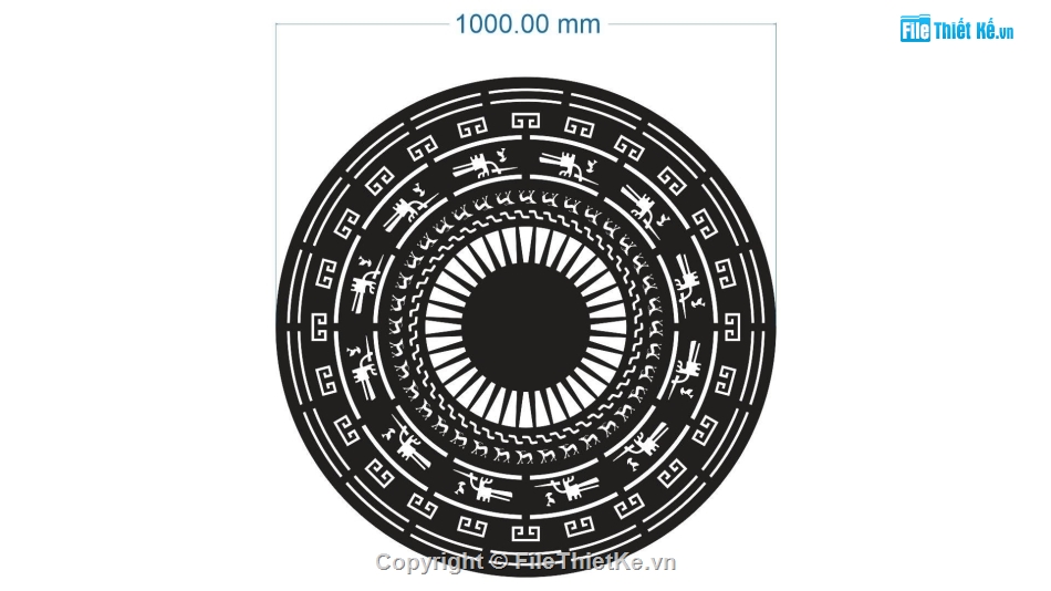 trống đồng,File hoa văn,hoa văn trống đồng cnc