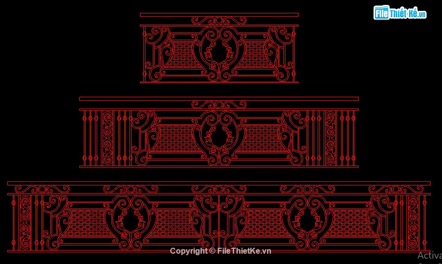 lan can sắt,lan can sắt mỹ thuật,dxf lan can sắt mỹ thuật,File lan can cnc đẹp