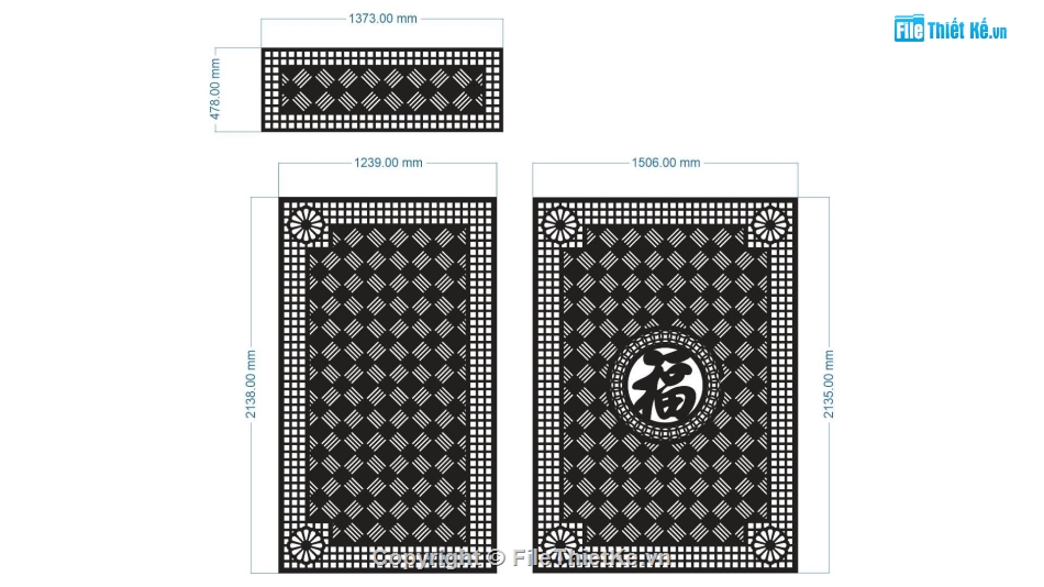 cnc phúc,cổng cnc chữ phúc,File cổng 2 cánh cnc