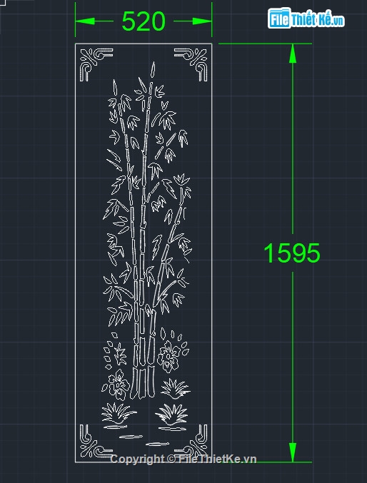 File dxf vách,vách trúc cnc,file cnc vách trúc,mẫu vách trúc