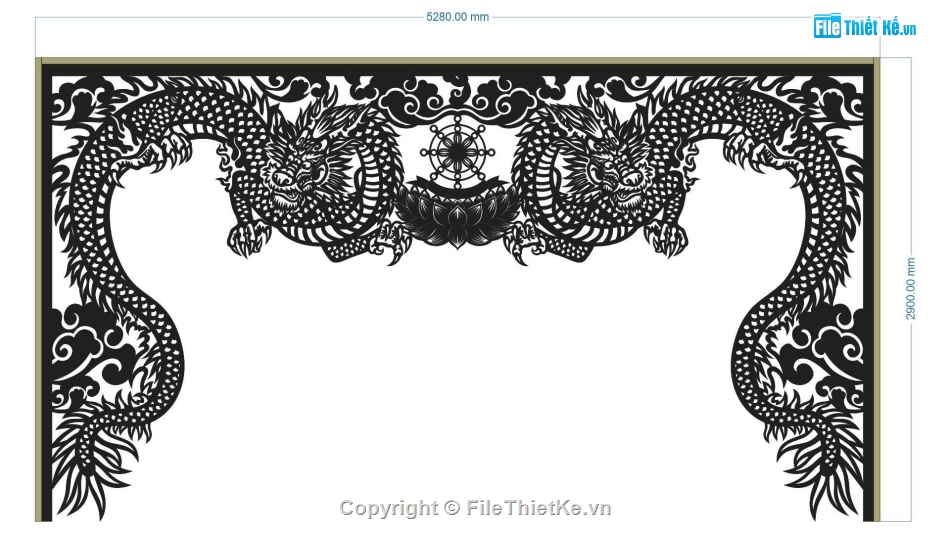 File dxf rồng cnc,File dxf vòm cnc,vòm rồng cnc