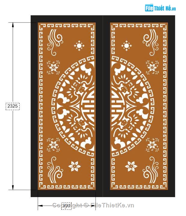 File cổng 2 cánh cnc,cn cổng 2 cánh,cad cổng trống đồng