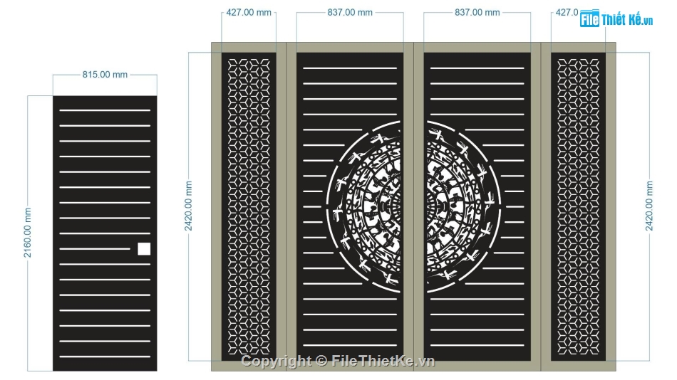 File cổng 4 cánh,cổng chính cổng phụ,cổng chính phụ